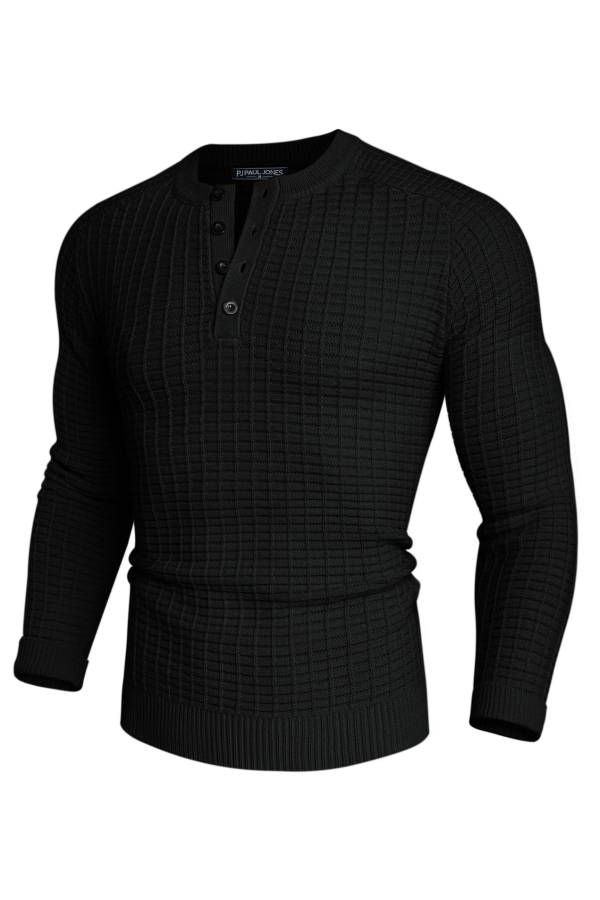 Men's Button-Front Sweater – Textured