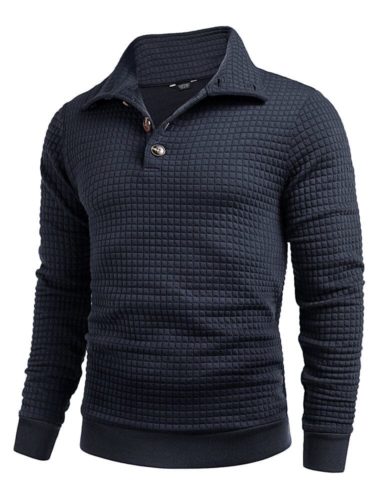 Men's Casual Waffle Knit Hoodie
