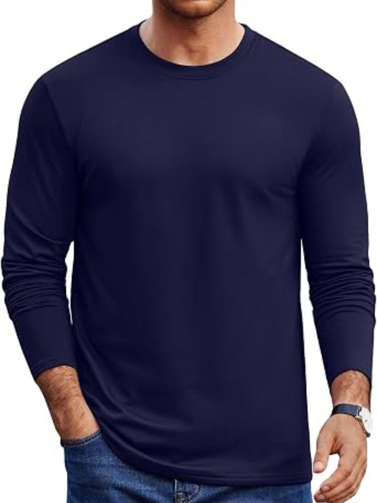 Men's Thermal Crew Neck Shirt with Fleece Lining