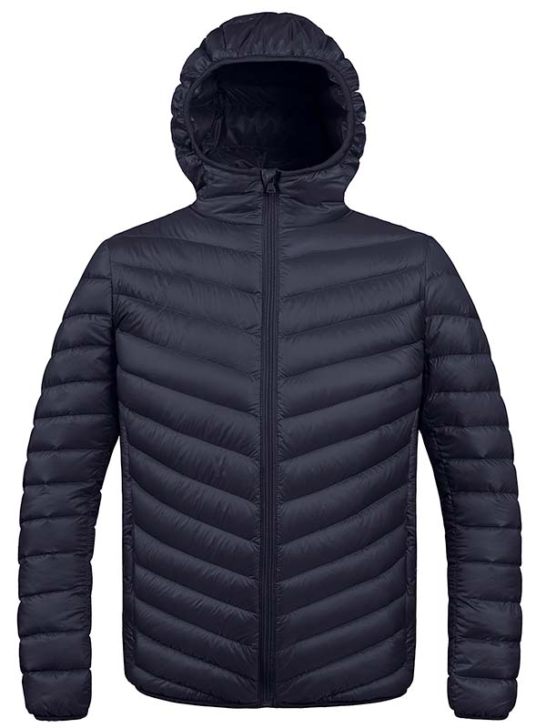 Men's Lightweight Quilted Padded Winter Jacket with Hood
