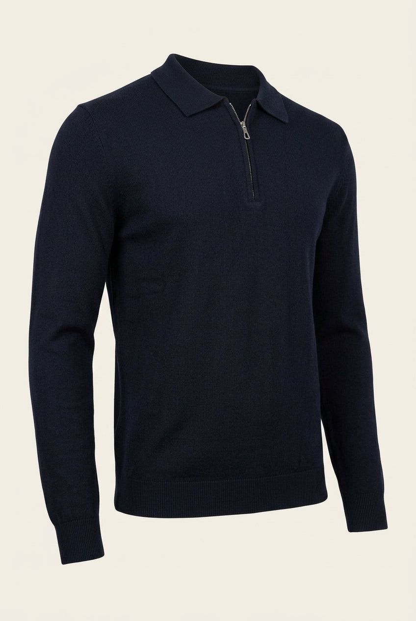 Men's Long Sleeve Quarter-Zip Sweater
