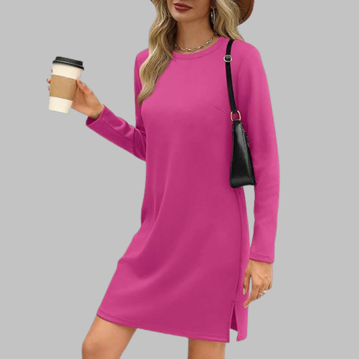Zora | Women’s Dress | Long Sleeve Round Neck