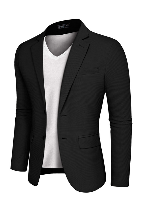 Men's Knit Business Casual Lightweight Blazer – detail