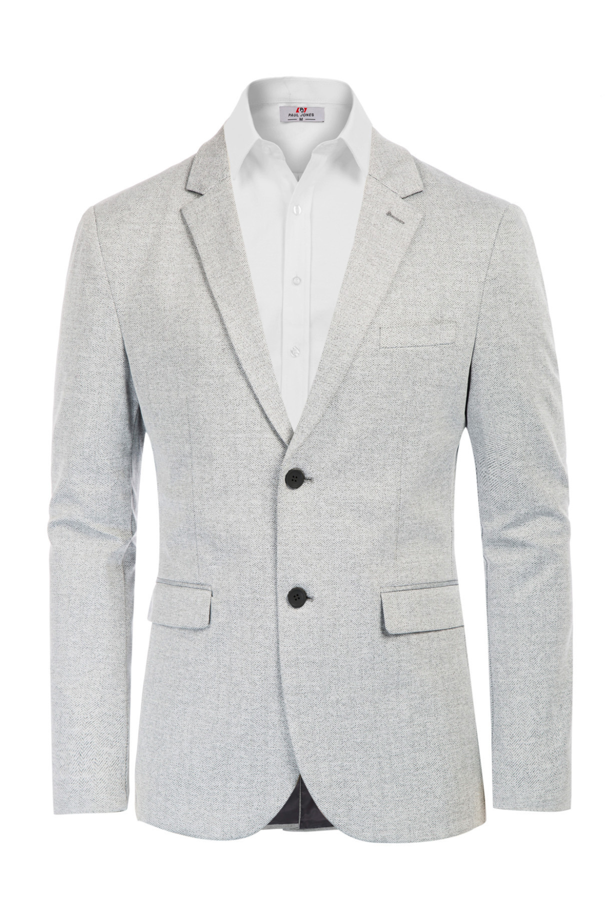 Men's Casual Lightweight Button-Front Knit Blazer