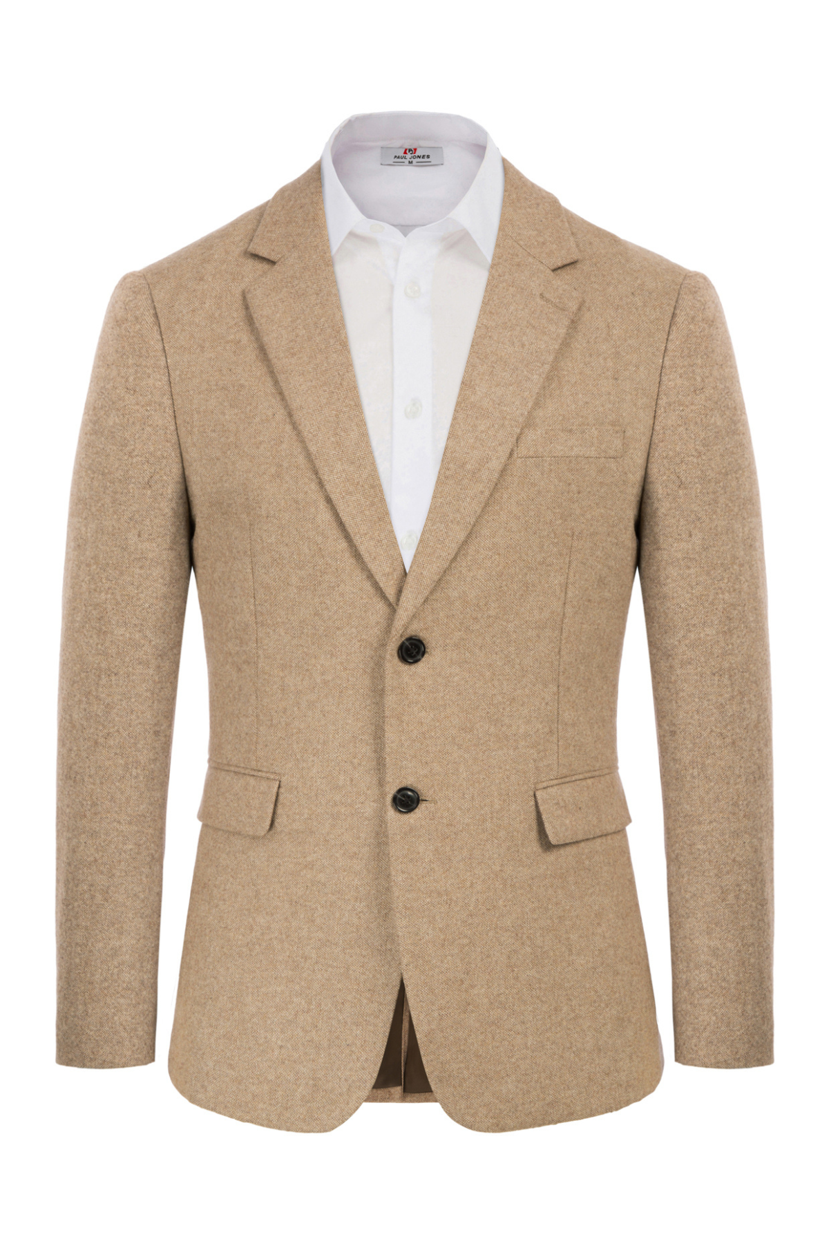 Men's Wool Blend Notch Lapel Blazer – Khaki