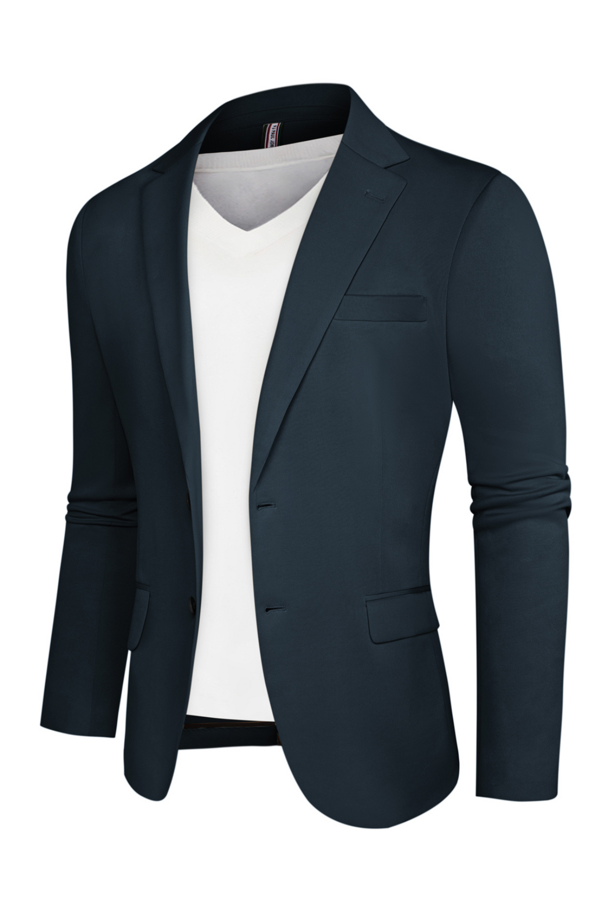 Men's Side-Slit Two-Button Casual Notch Lapel Blazer – detail