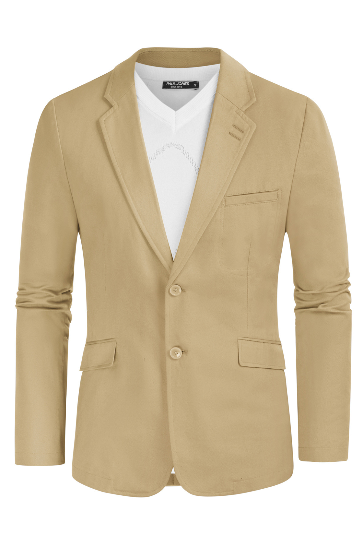 Men's Cotton Slim-Fit Lightweight Sport Coat Blazer – Khaki