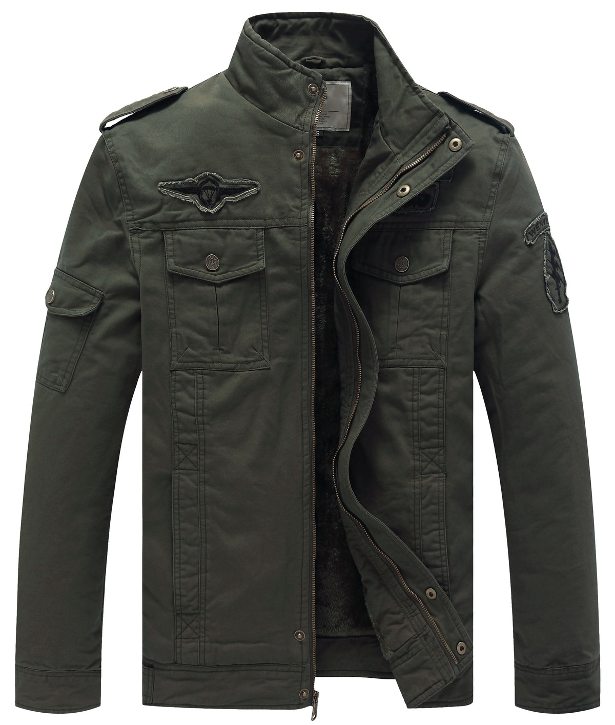 Men's Fleece Quilted Jacket – Green