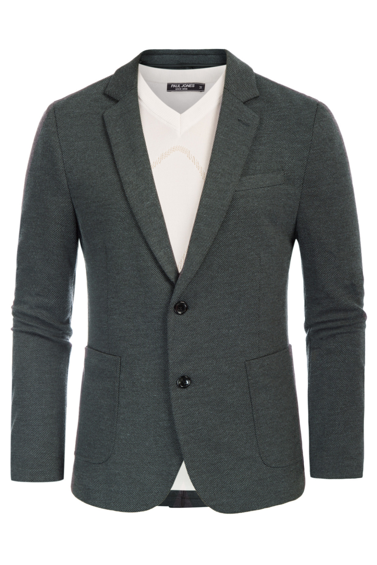 Men's Button-Front Knit Blazer