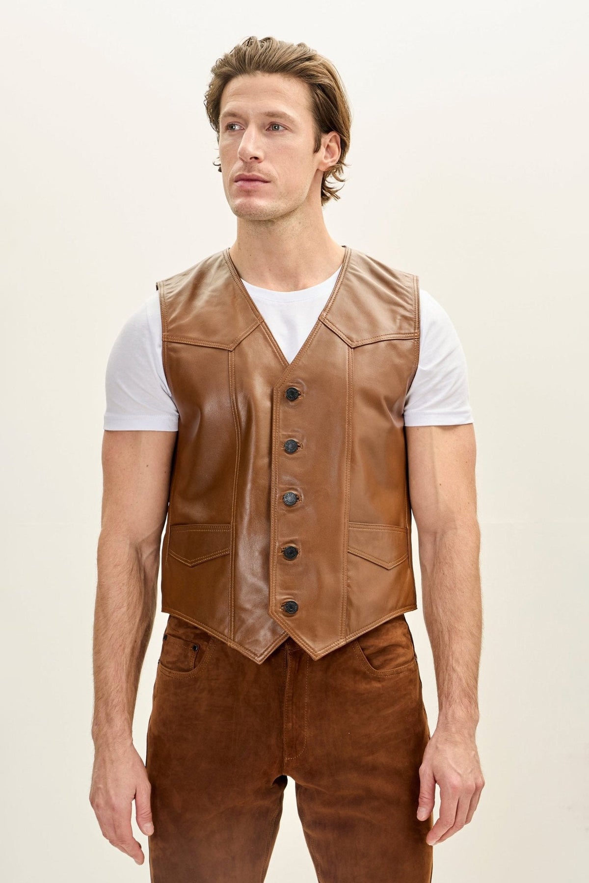 Men's Classic Club-Style Vest – Brown