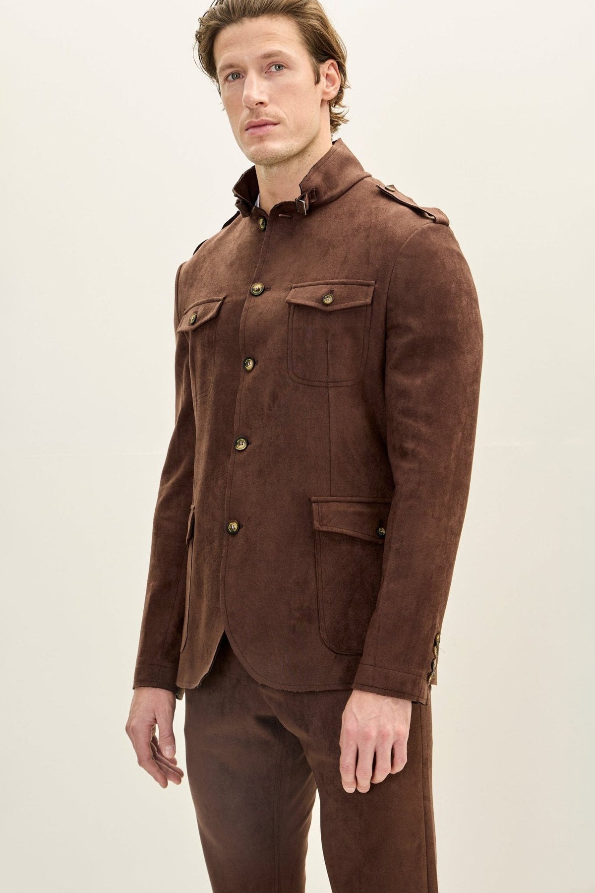 Men's Suede Lightweight Jacket – detail