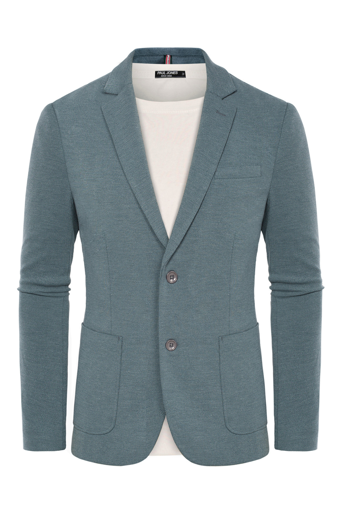Men's Knit Lightweight Two-Button Unlined Blazer – Blue