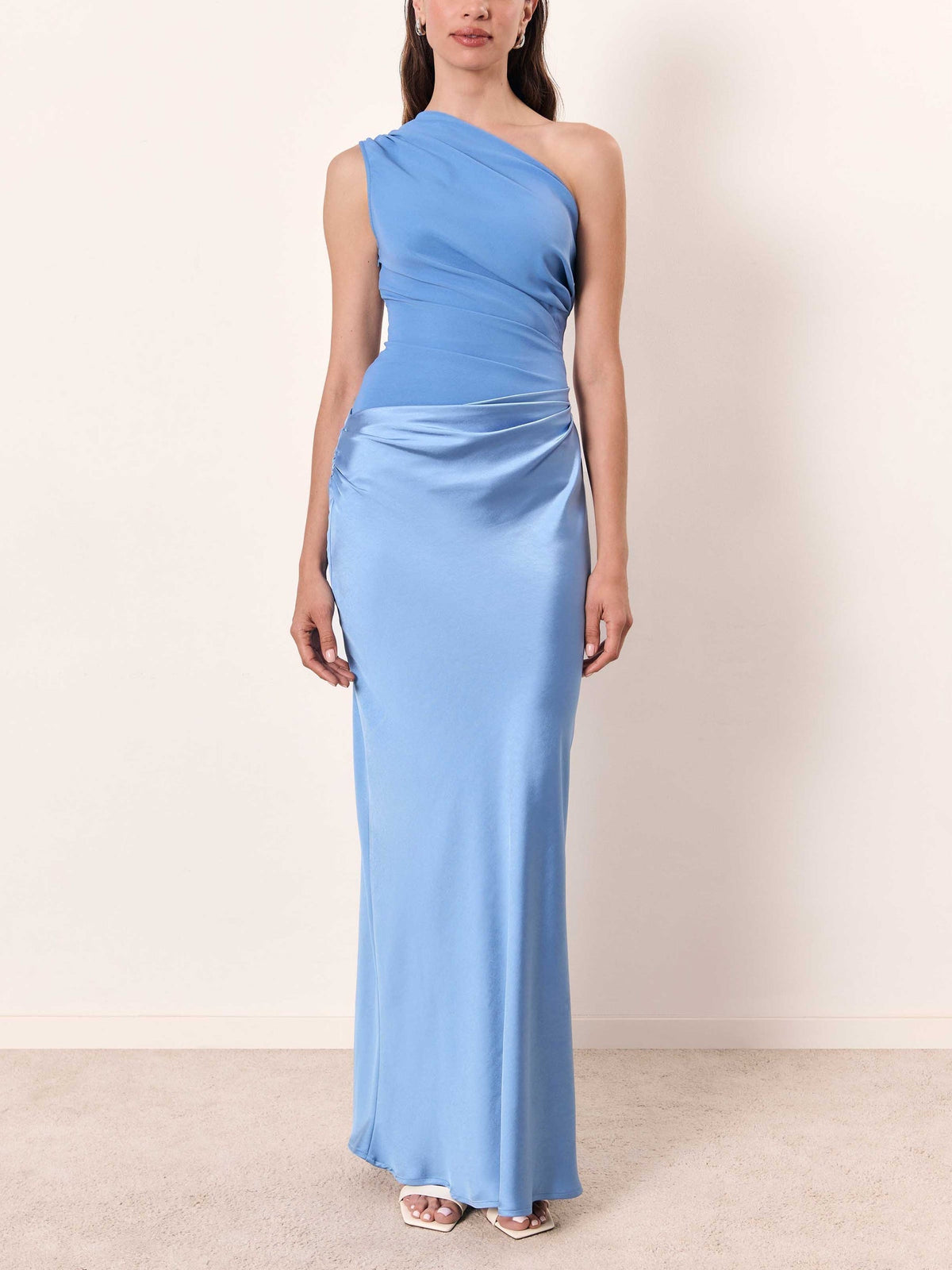 Jade | Women's Wedding Guest Maxi Dress | Asymmetric Pleated