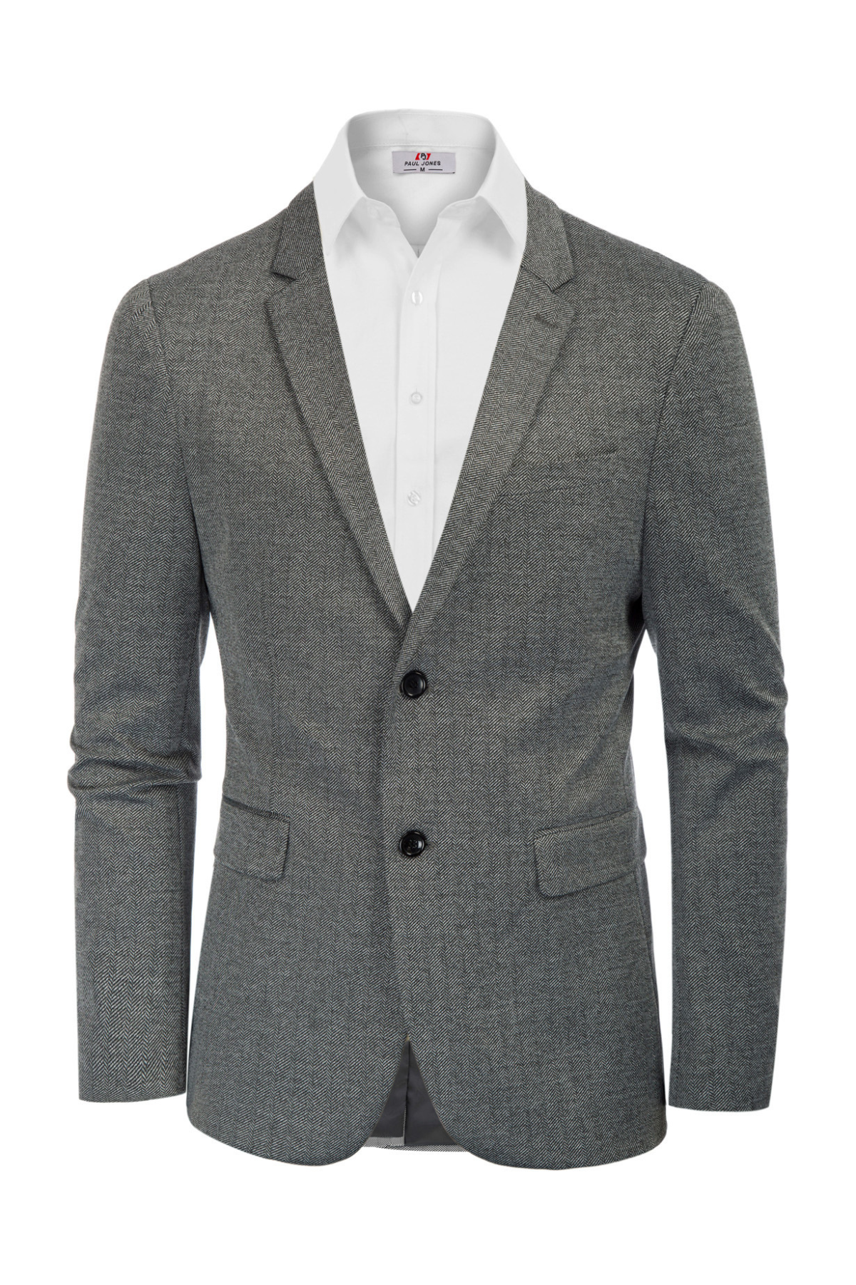 Men's Knit Two-Button Sport Coat Casual Blazer – detail