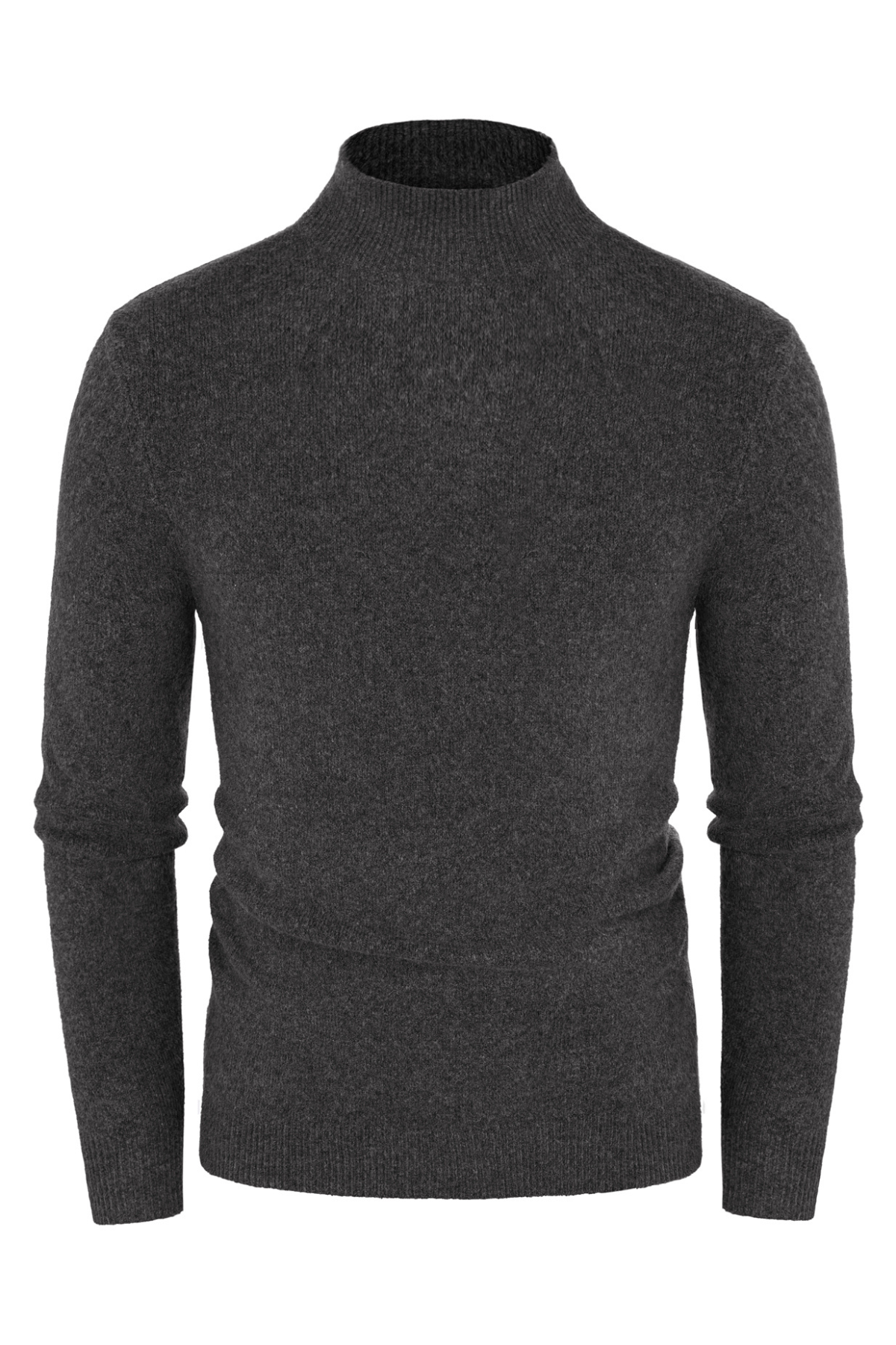 Men's Casual Turtleneck Sweater – Dark Gray