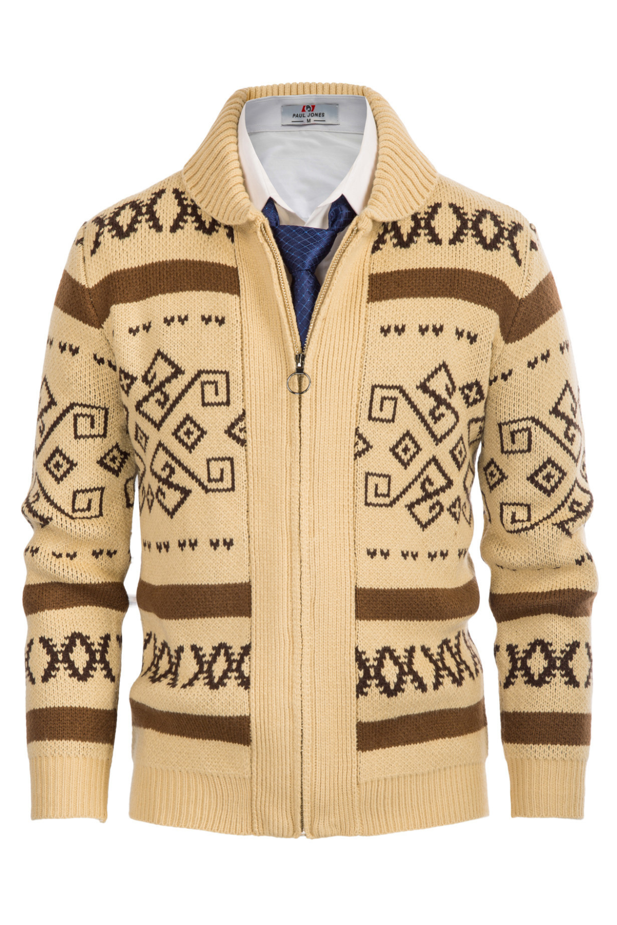 Men's Casual Button-Front Knit Sweater