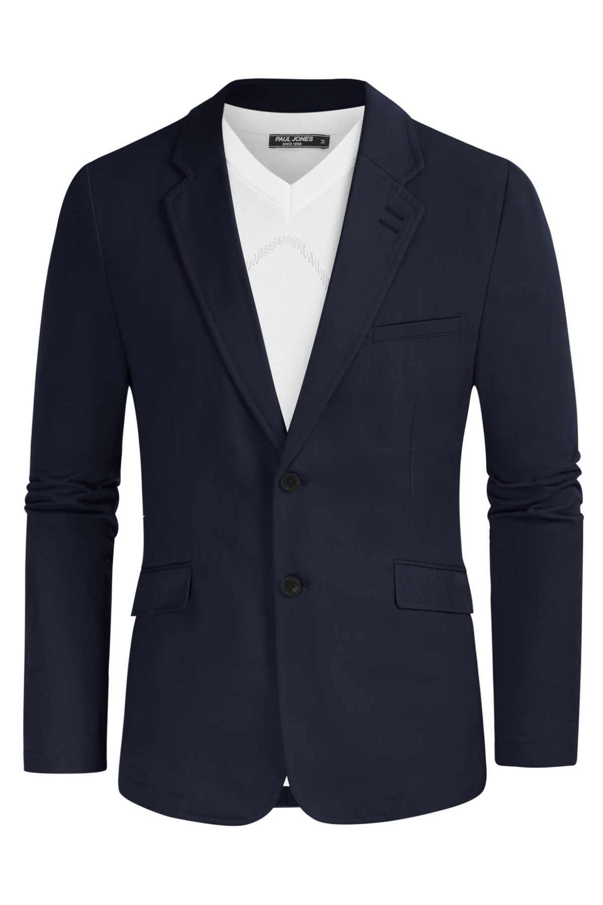 Men's Cotton Slim-Fit Lightweight Sport Coat Blazer – Dark Blue