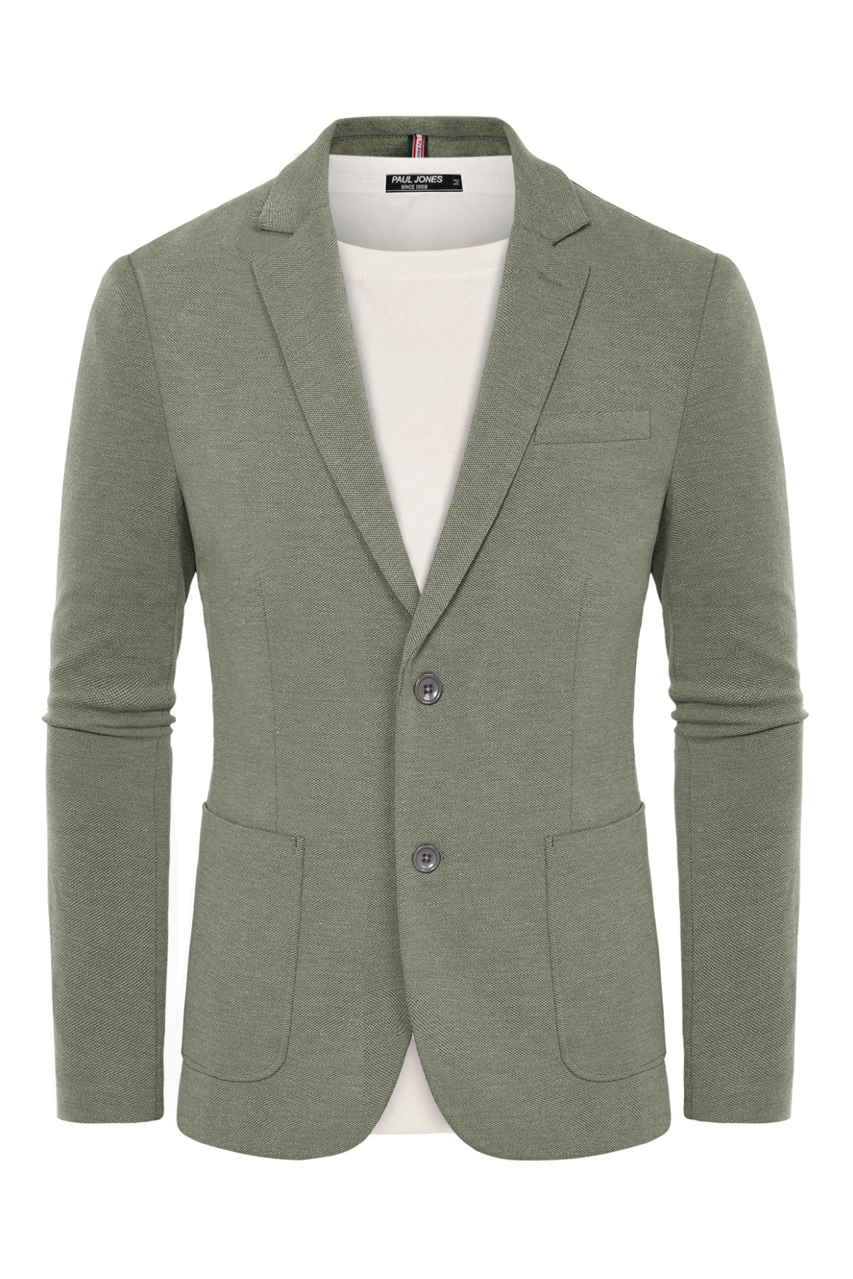 Men's Knit Lightweight Two-Button Unlined Blazer – Green