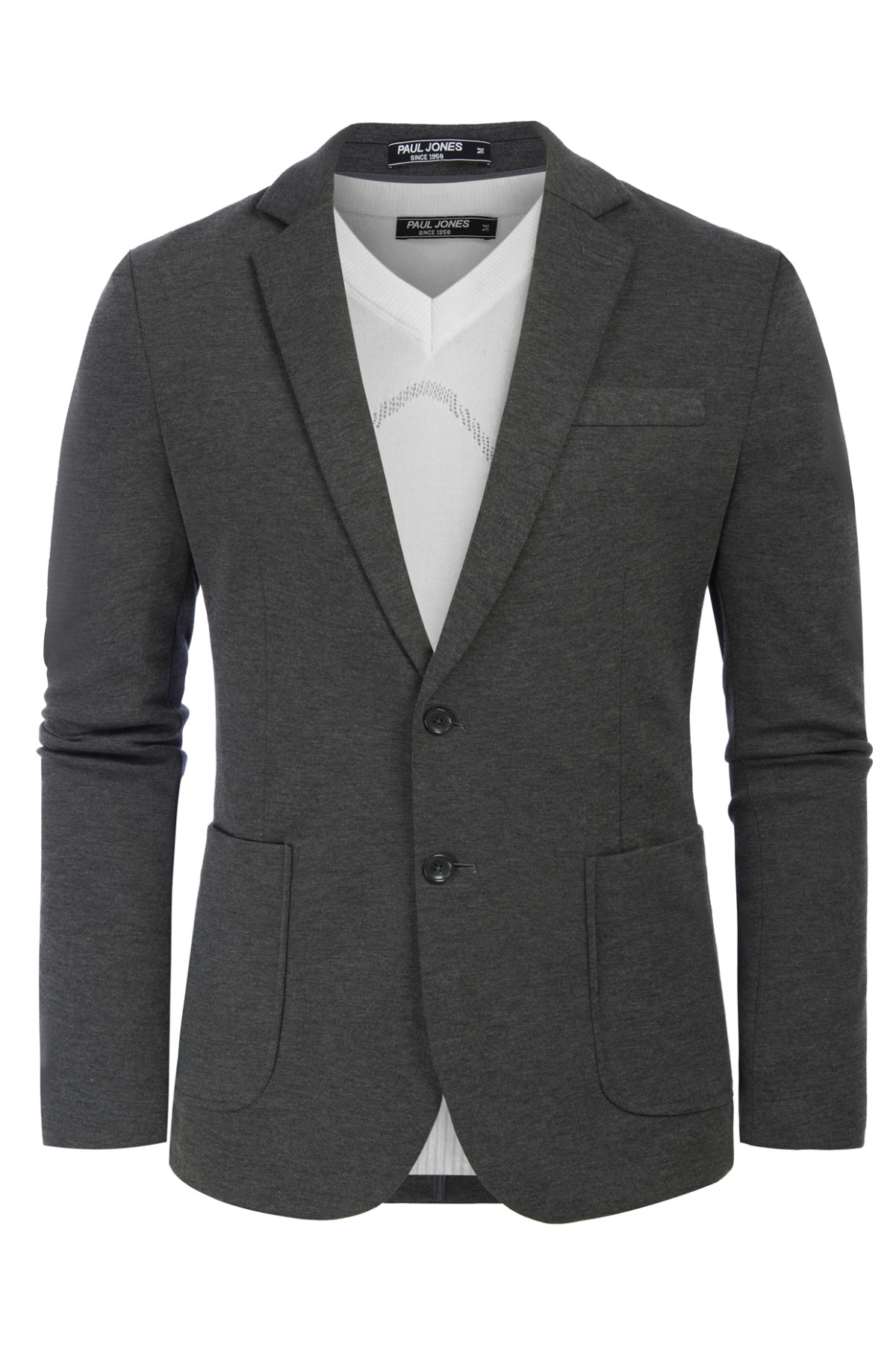Men's Knit Two-Button Stretch Unlined Blazer – detail