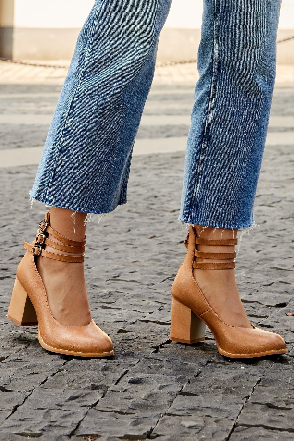 Heels For Women | Ankle Strap Block Heel