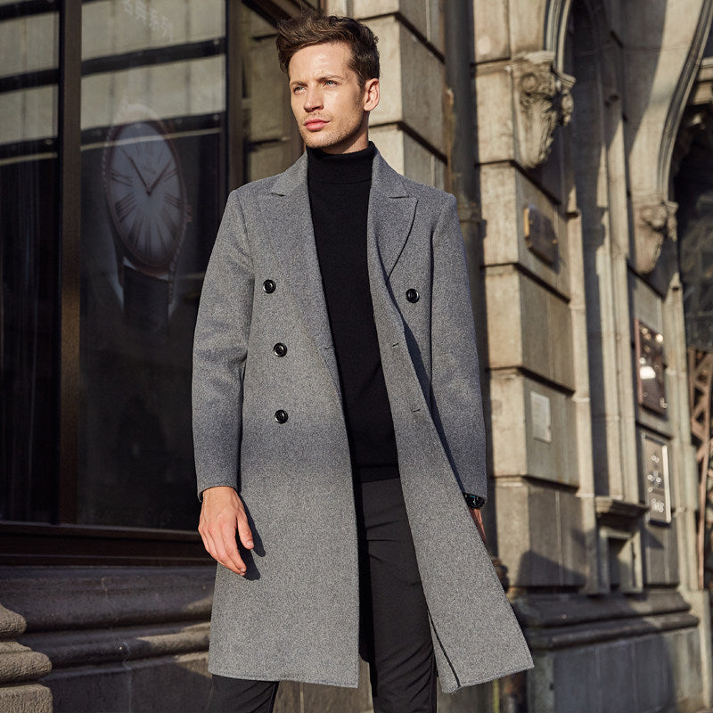 Men's Double-Breasted Winter Coat