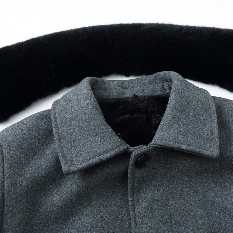Men's Collared Wool Coat