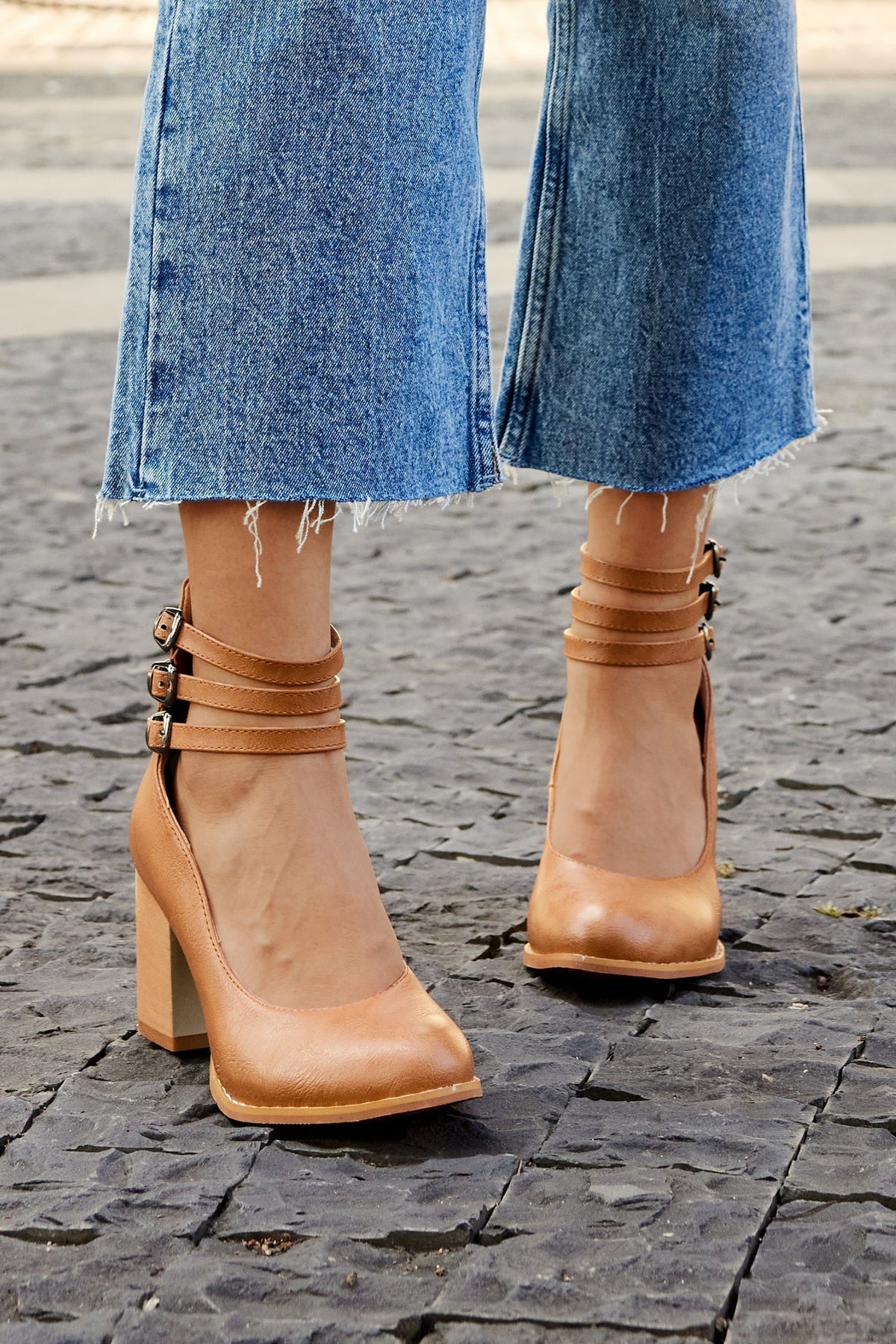 Heels For Women | Ankle Strap Block Heel