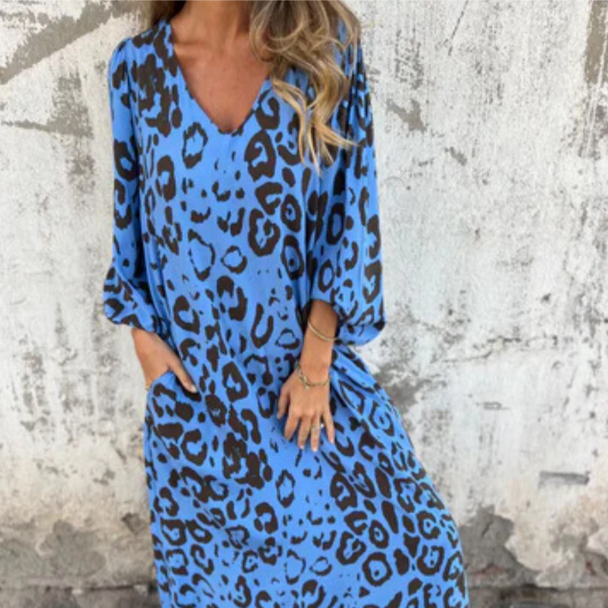 Louise | Women's Spring Dress | Printed Pocket Long Sleeve Maxi