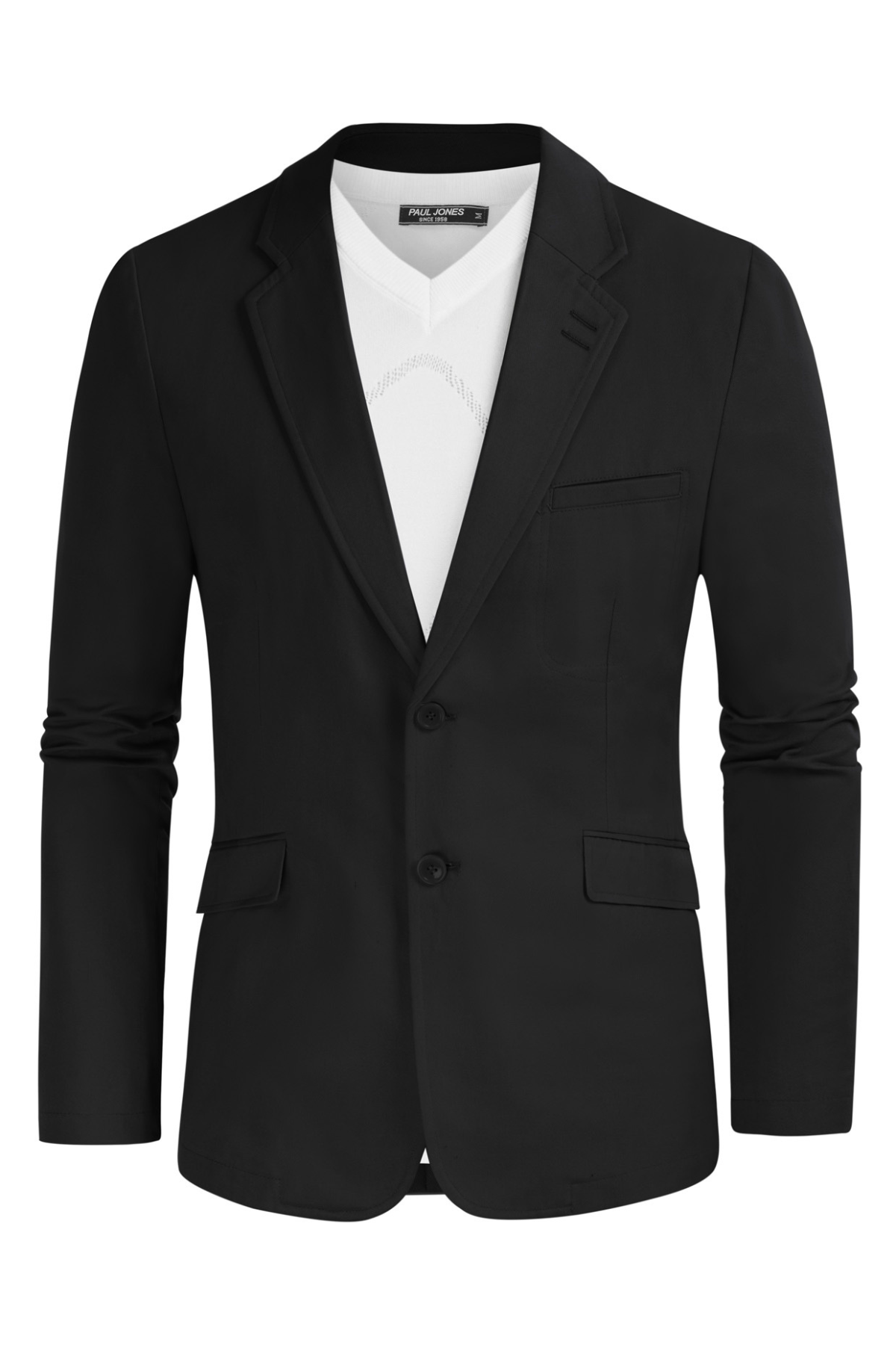 Men's Cotton Slim-Fit Lightweight Sport Coat Blazer – Black