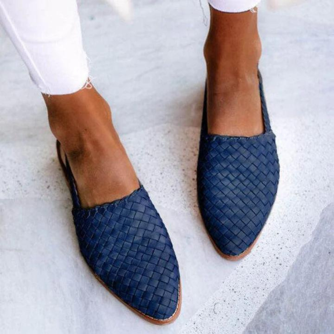 Loafers For Women | Woven Slingback Closed Toe