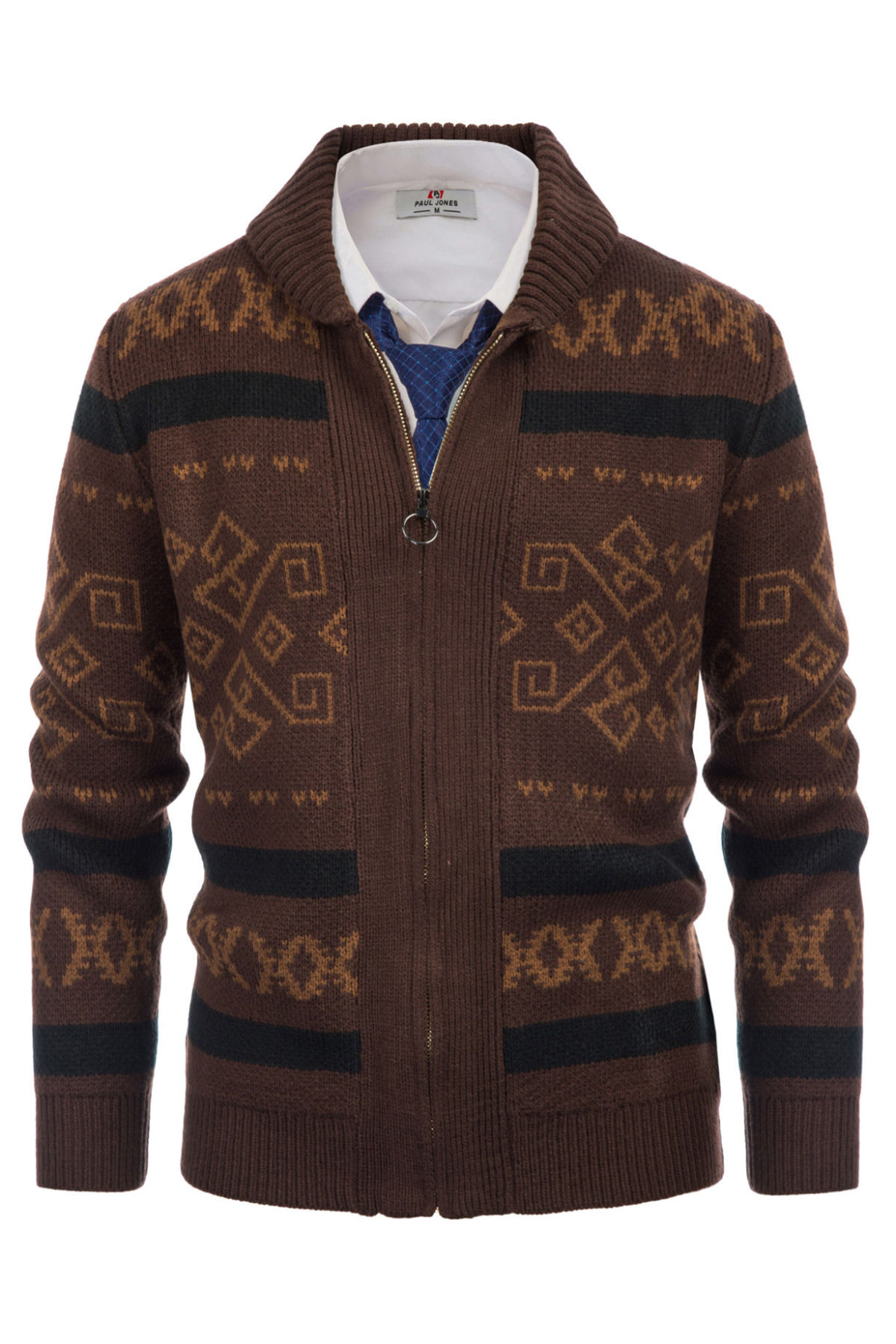 Men's Knit Button-Down Casual Sweater – Coffee