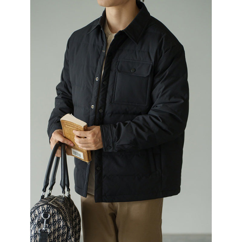 Men's Collared Puffer Jacket