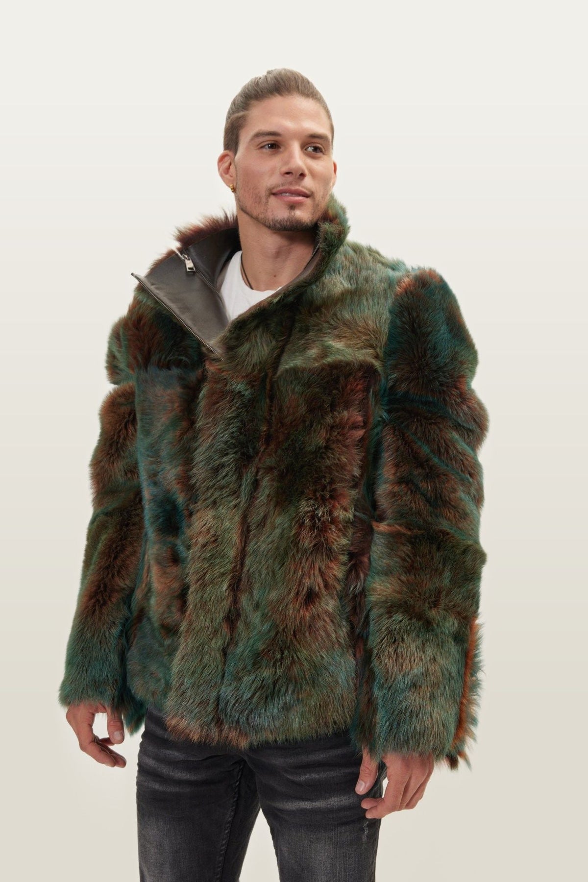 Men's Reversible Shearling-Lined Jacket – Dark Brown