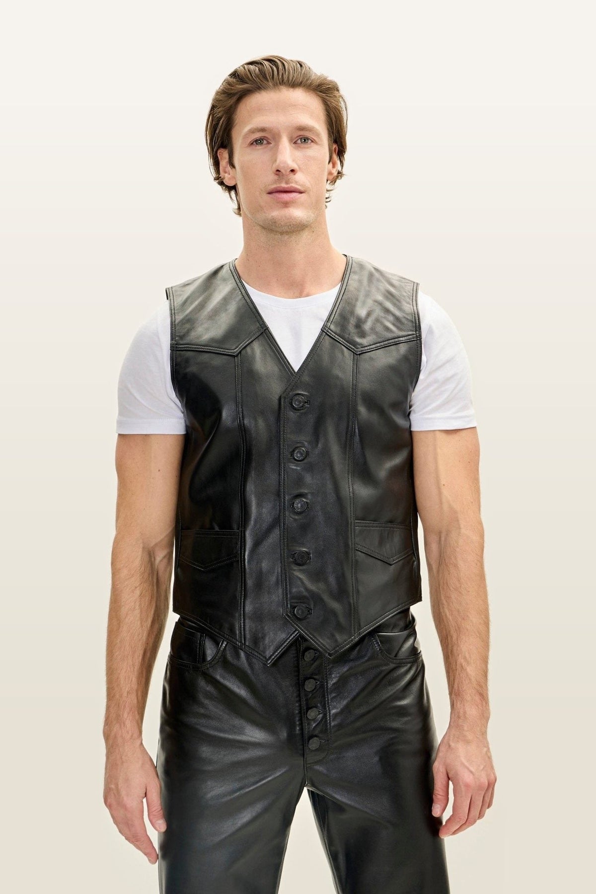 Men's Classic Club-Style Vest – Black