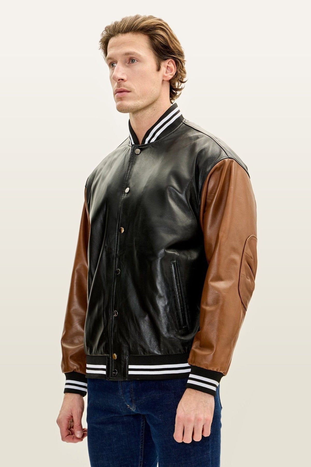 Men's Two-Tone Varsity Jacket – detail