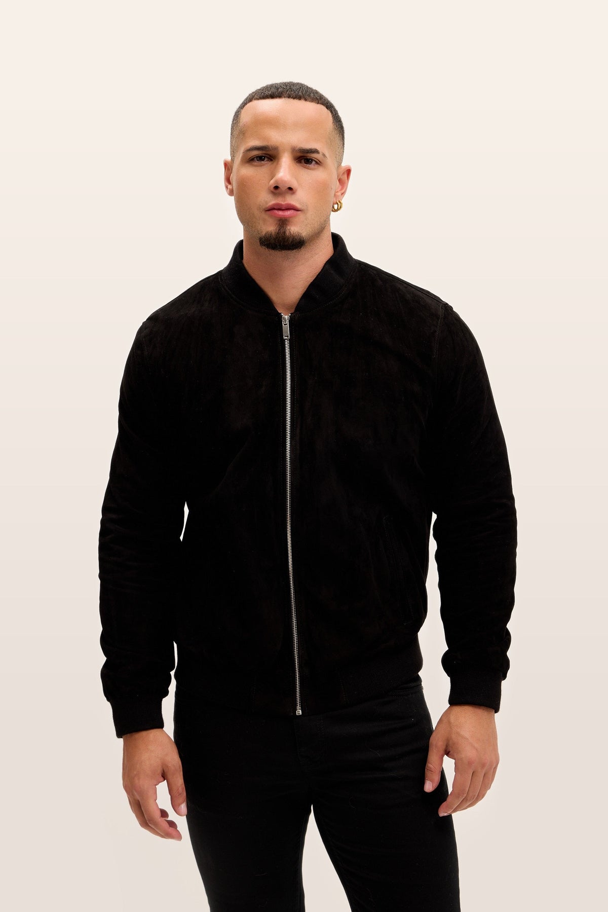 Men's Suede Classic Bomber Jacket Soft – detail