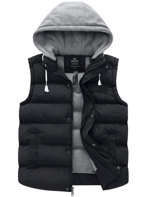 Men's Quilted Puffer Vest – Black