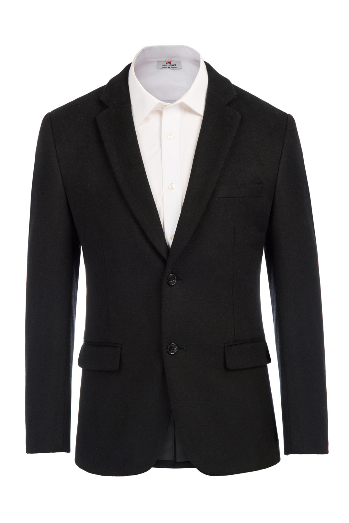Men's Casual Houndstooth Blazer with Lapel Collar