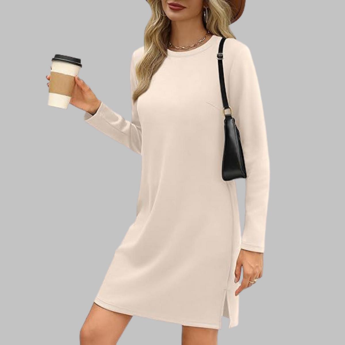 Zora | Women’s Dress | Long Sleeve Round Neck