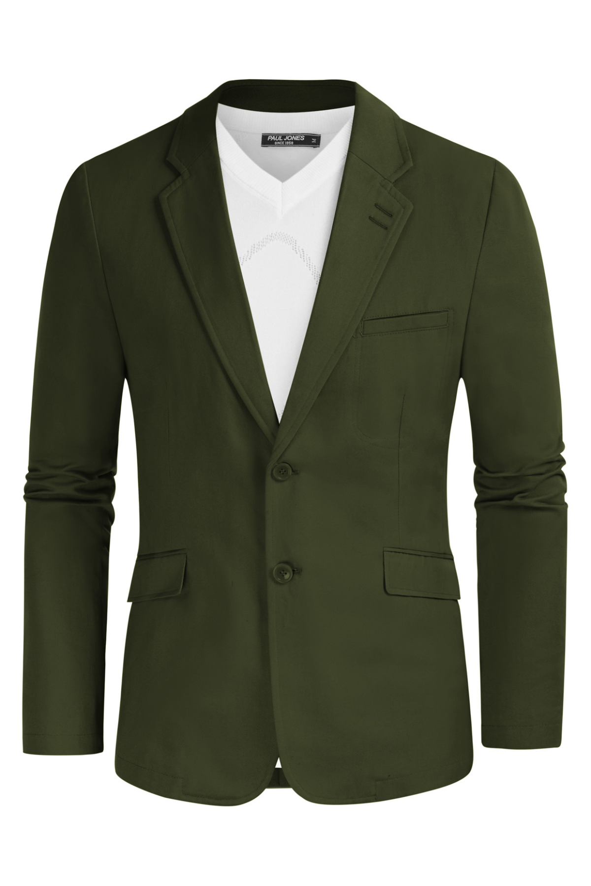 Men's Cotton Slim-Fit Lightweight Sport Coat Blazer – Dark Green