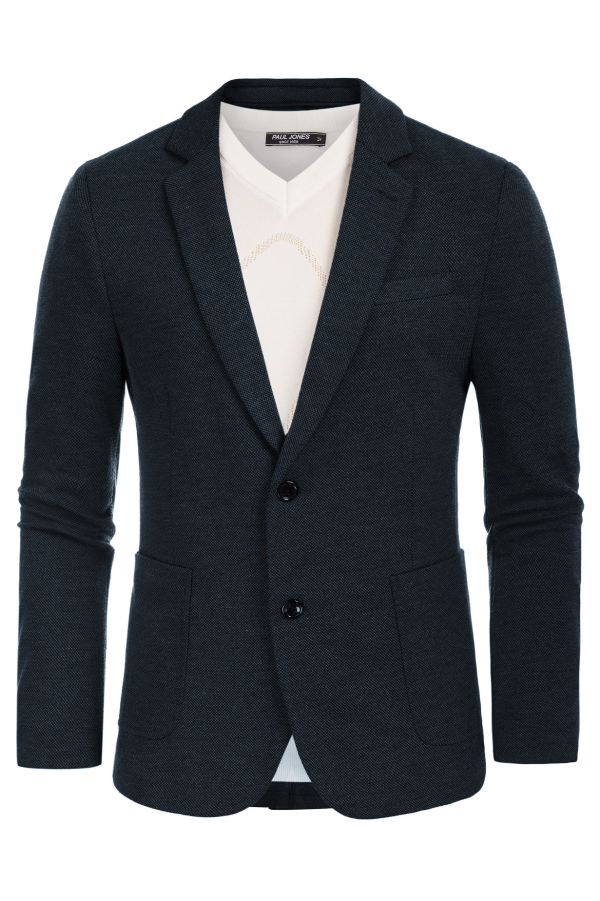Men's Knit Two-Button Stretch Unlined Blazer – Prussian Blue
