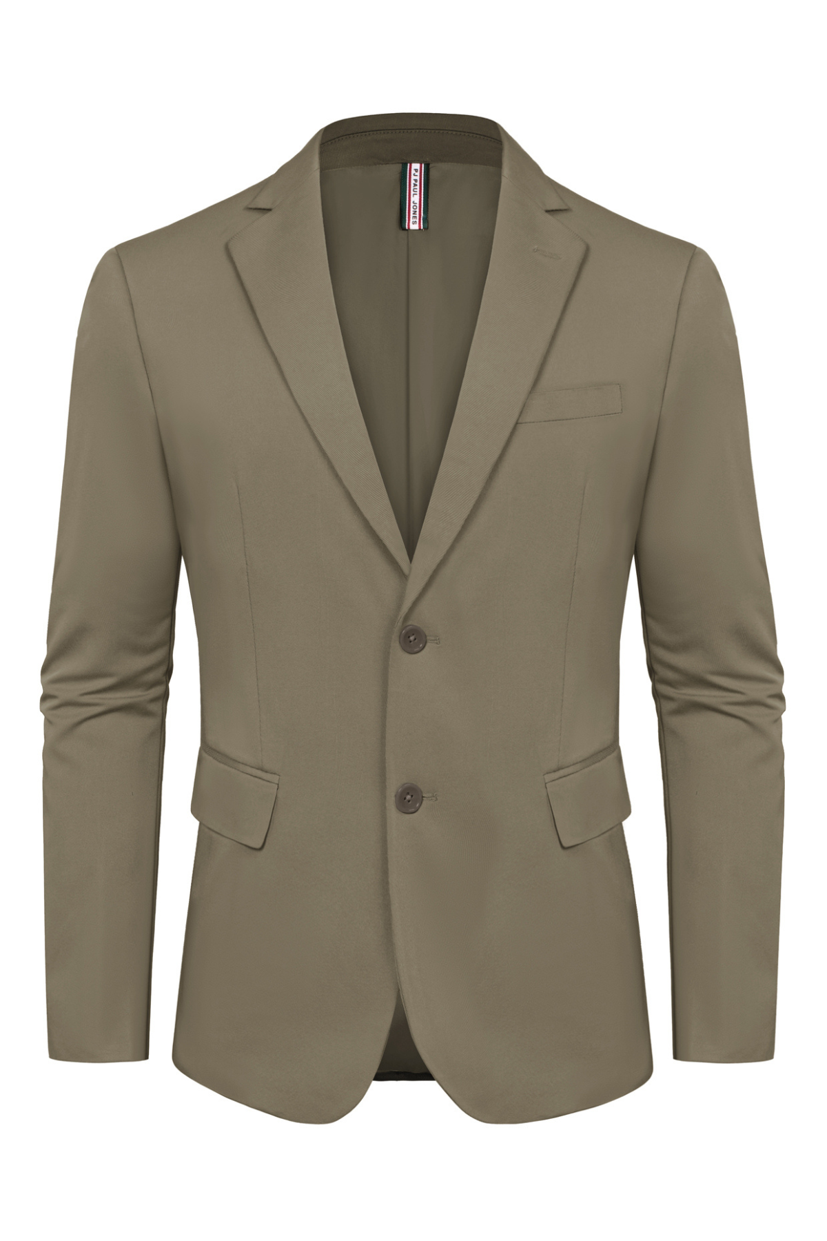 Men's Lightweight Two-Button Stretch Casual Blazer – Deep Khaki