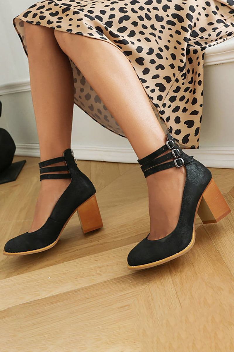 Heels For Women | Ankle Strap Block Heel