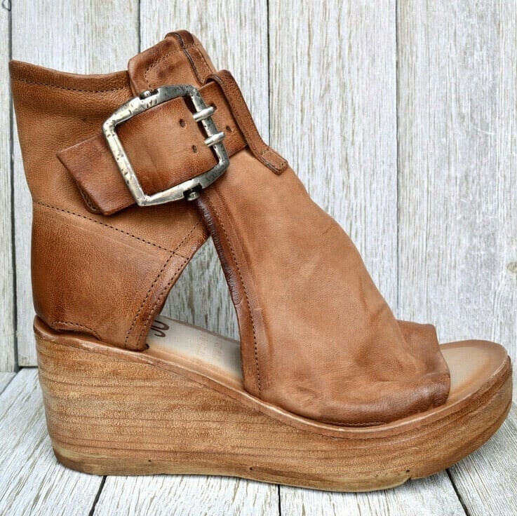 Fiona | Sandals For Women | Buckle Strap Wedge Style