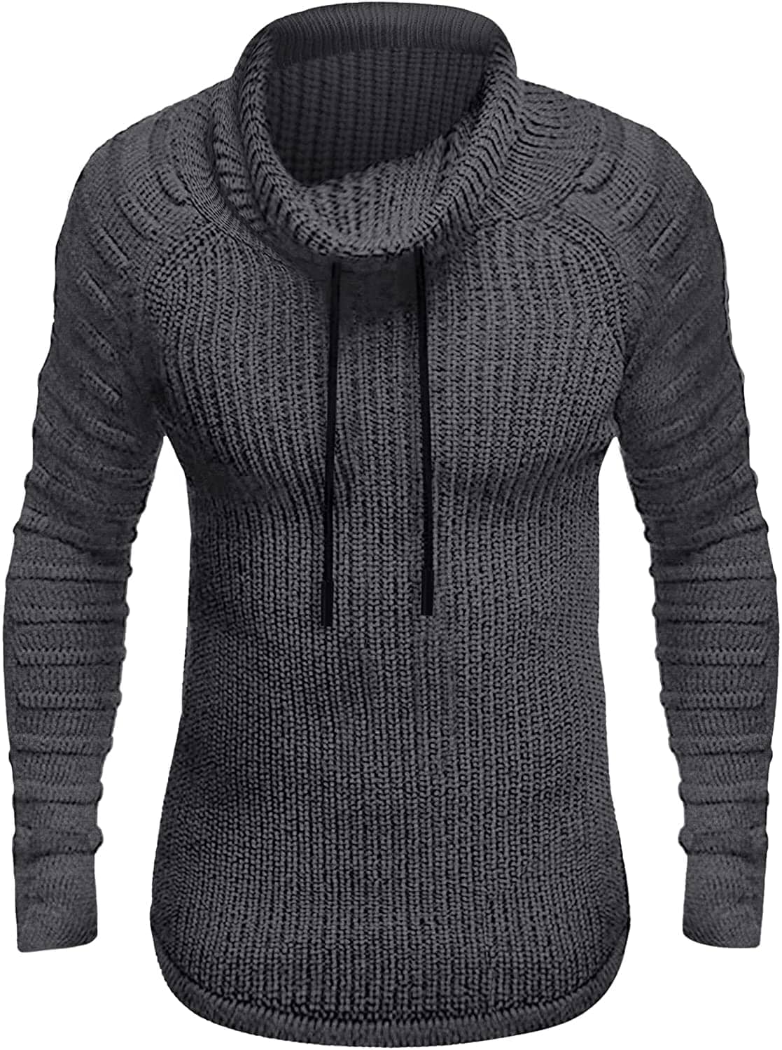 Men's Knit Turtleneck Sweater – Gray