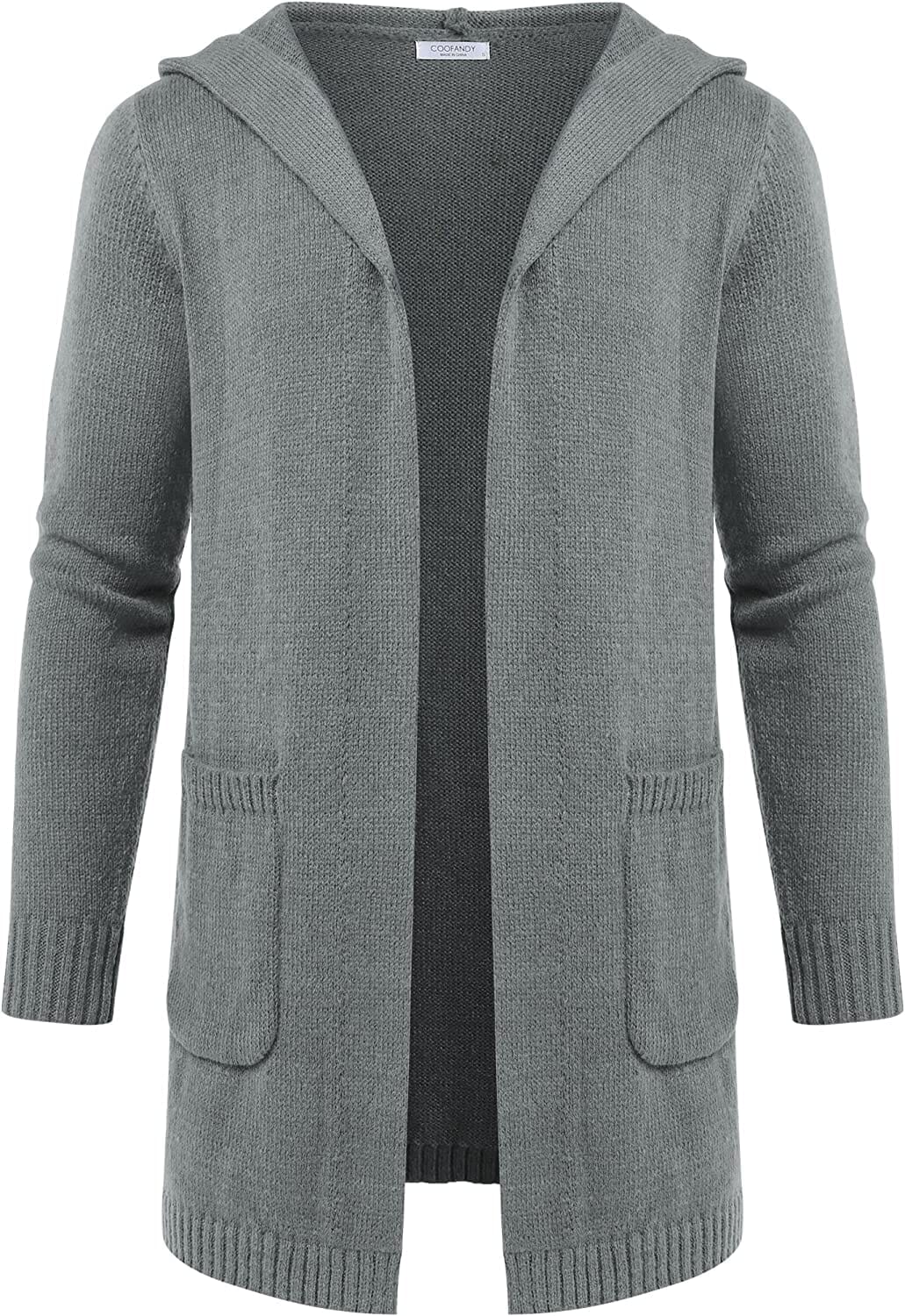 Men's Knit Pocketed Lightweight Cardigan – Light Gray