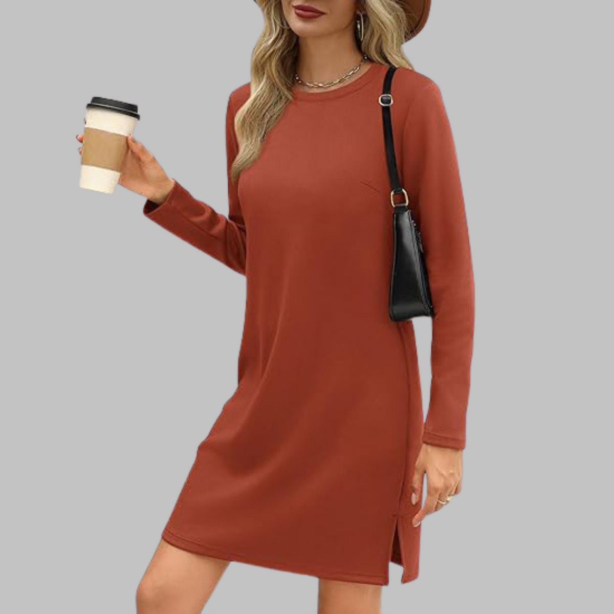 Zora | Women’s Dress | Long Sleeve Round Neck