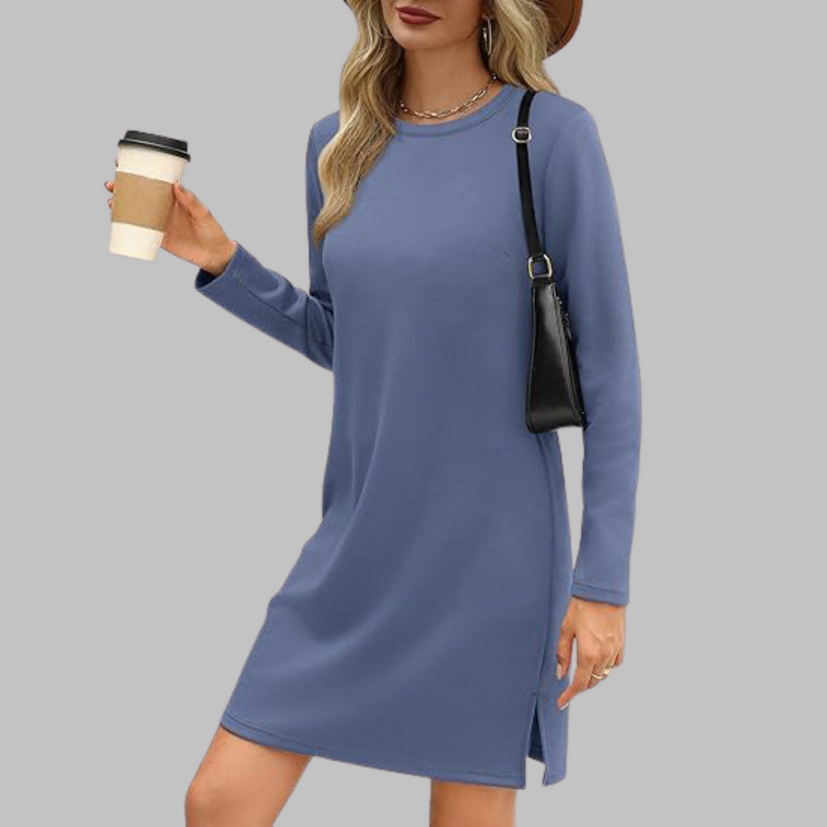 Zora | Women’s Dress | Long Sleeve Round Neck