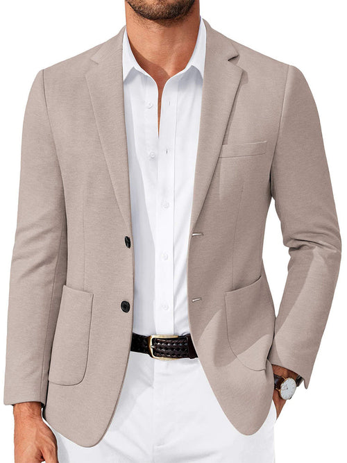 Men's Casual Business Blazer – Khaki