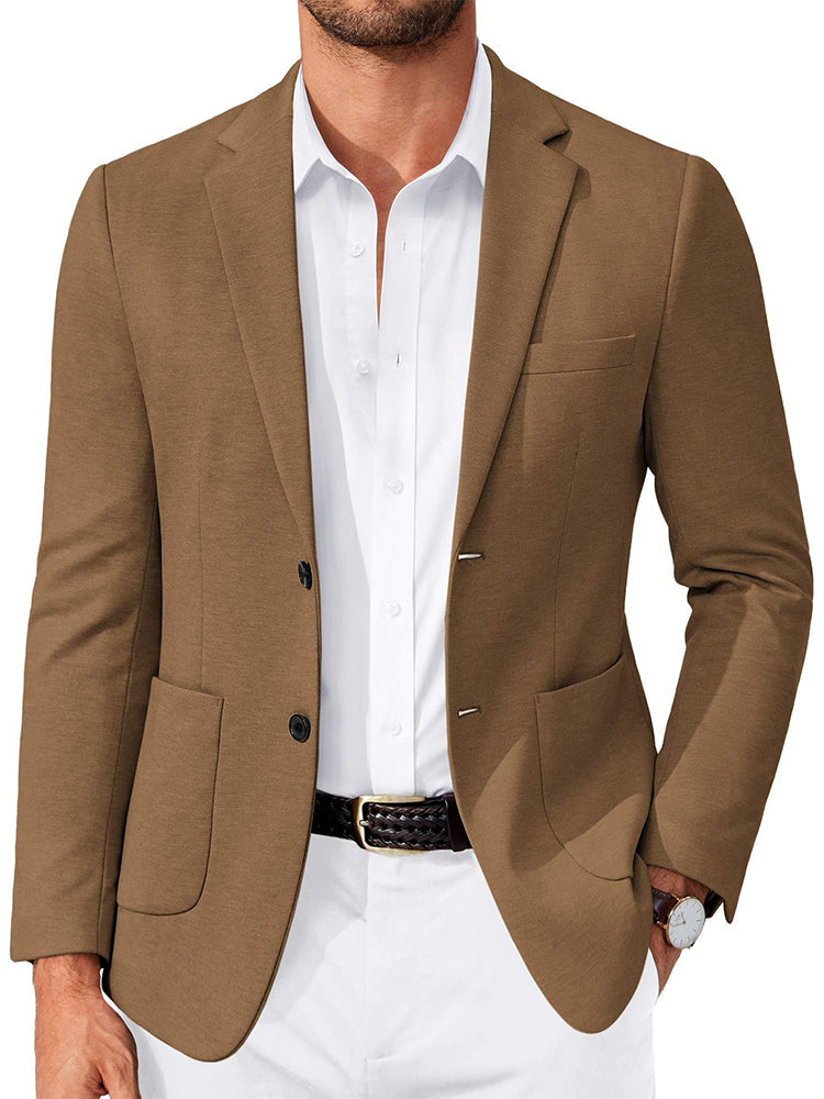 Men's Casual Business Blazer – Brown